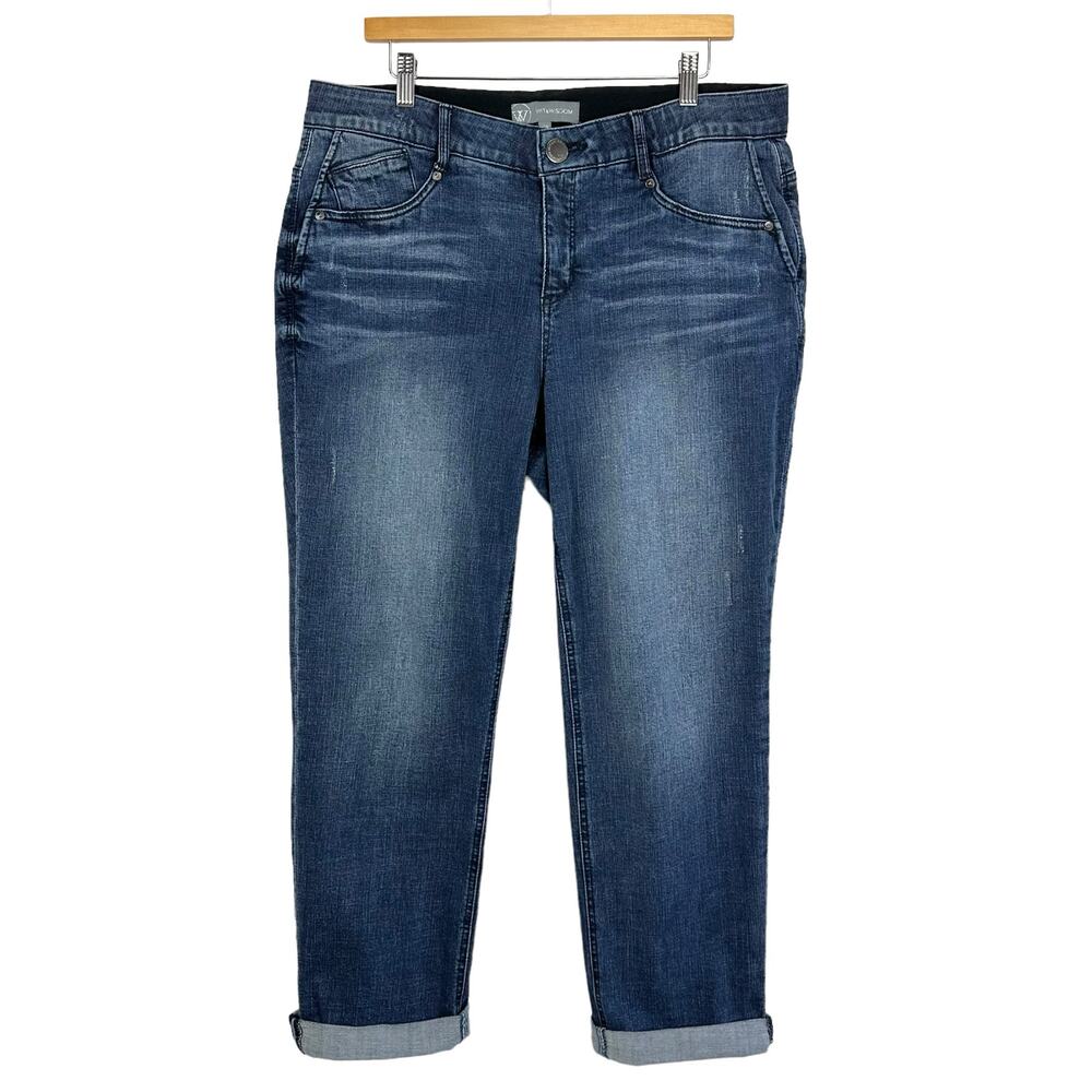 Wit & Wisdom Ab-Solution Cuffed Straight Leg Jeans, Size 16W - Picture 6 of 11
